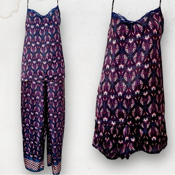 APT 9 THREE PIECE PAJAMA SET. MIX & MATCH CAMI IS XXL. SHORT & LONG PANTS ARE XL - Picture 2 of 16